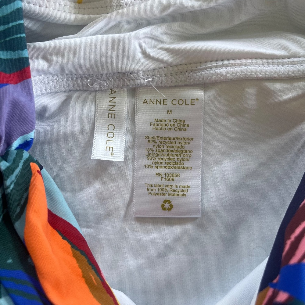 Anne Cole Women's Riviera Floral Shirred Waistband Bikini Swim Bottom Size M - Picture 4 of 6
